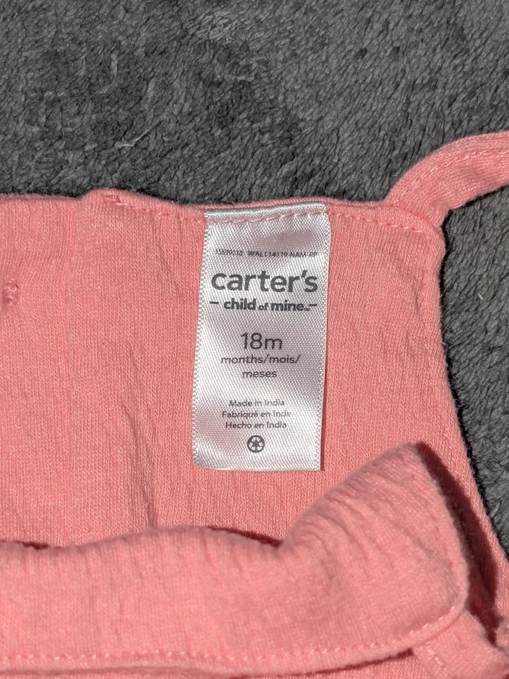 Carter's Coral Pink Tank Romper for Babies